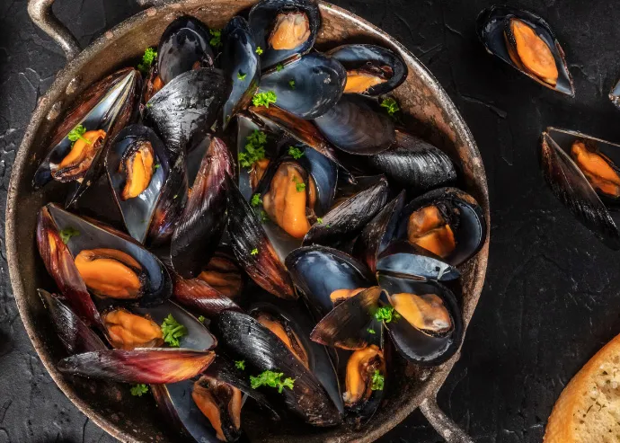 Mejillones en salsa verde