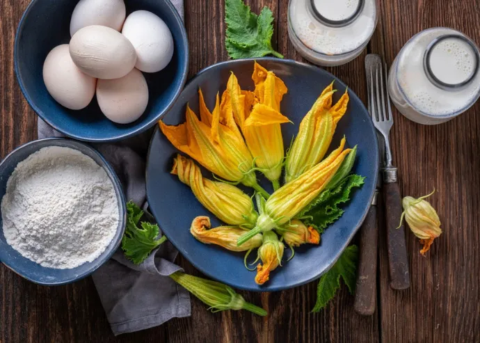 Crepas de flor de calabaza