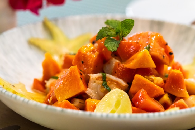 Ceviche de papaya