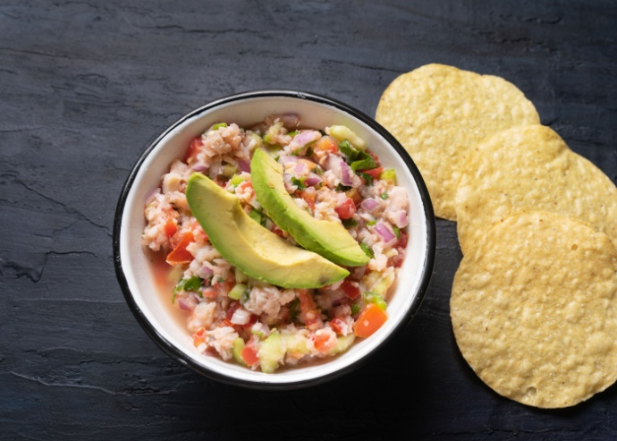 Tostada de ceviche estilo Sinaloa de la tía Jackie