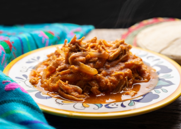 Tacos de tinga de Pollo